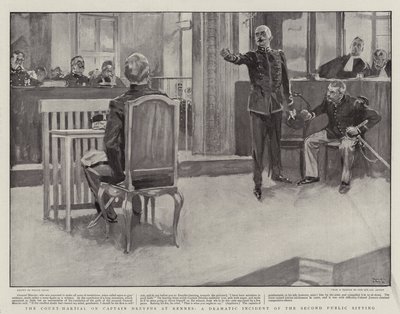 The Court-Martial on Captain Dreyfus at Rennes, a Dramatic Incident of the Second Public Sitting by Frank Craig